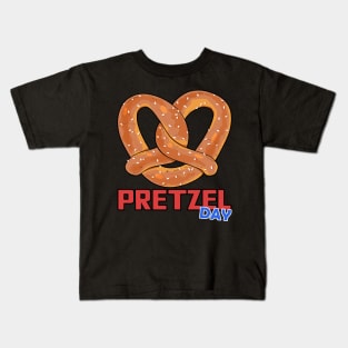 Pretzel Day Snack Food Lover Kids T-Shirt